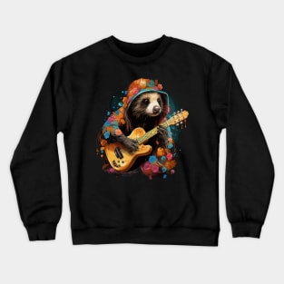 Anteater Playing Guitar Crewneck Sweatshirt